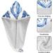 Shibori Waves Blue White Hair Towel 2 Pack | Super Absorbent Quick Dry Hair Turbans for Women & Girls - Buy Online on GoSupps.com