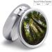 Round Pill Box - Forest Nature Print 3 Compartment Decorative Metal Organizer - Portable Pocket Medicine Case - Buy Online on GoSupps.com