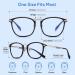 DUCO Blue Light Blocking Glasses for Men | Oversized Retro Square Eyeglasses 5223 Black | Protect Your Eyes from Strain - Buy Online on GoSupps.com