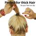ADRIONE Clear Hair Ties - 12 Pack No Damage Elastic Bands for Thick Curly Hair - Buy Online on GoSupps.com