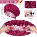 Buy Kiiwah Double Layer Silk Bonnet Sleep Caps - Adjustable Satin Sleeping Caps for Women & Girls | Black & Red | Perfect for Curls - Buy Online on GoSupps.com