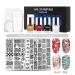 14-Piece Nail Stamp Set | 8 Nail Stamping Plates Scraper & 4 Polishes - Perfect for Gorgeous Nail Art - Buy Online on GoSupps.com