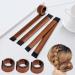 3-Piece FrenchHair Bun Maker,Women's Hair Bun Maker French Twist Hair Fold Wrap Snap ,Hair Bun Making Styling Fashion Hair Styling Disk,Easy Fast Snap Roll Magic Bun Tool.(Brown) Brown,Coffee