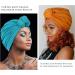 Women's African Turban Flower Knot Pre-Tied Bonnet - Large Blue/Purple/Yellow/Red/Grey/Black - Buy Online on GoSupps.com