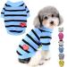 Zweitea dog shirts for small dogs summer basic t-shirt stripes puppy clothes love heart sweatshirt soft cotton tea shirt pet pullover chihuahua clothing blue l l blue