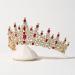 SWEETV Crystal Royal Queen Crown Tiara - Rhinestone Princess Headband for Prom & Birthday in Red - Buy Online on GoSupps.com