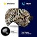 Animal Skin Leopard Spots Sleep Mask - Soft Light-Blocking Eye Cover for Women | Adjustable Tropical Leaves Design - Buy Online on GoSupps.com