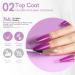 PEACECOLOR Top and Base Coat Matte Top Coat Set No Wipe Soak off Gel Base and Matte Top Coat Gel Nail Polish Nail Lamp Needed High Glossy and Long Lasting Shine Finish for Home DIY Use XA-27 - Buy Online on GoSupps.com