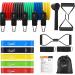 17pcs Resistance Bands Set for Full Body Workout | Wide Handles, Door Anchor, Ankle Straps, Carry Bag | Home Gym & Outdoor Fitness - Buy Online on GoSupps.com