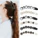 2pcs Rhinestone Pearl Banana Claw Ponytail Hair Clips - Stylish Hair Accessories for Effortless Elegance - Buy Online on GoSupps.com