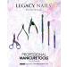 Legacy Nails Professional MULTICOLOR DUAL CUTICLE PUSHER & REMOVER in Stainless Steel - Sharpened-spoon shape - Sharp-pointed shape - Buy Online on GoSupps.com