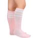 Century Star Kids Soccer Uniform Knee High Tube Socks - 2 Pairs, Pink/Black/White - Buy Online on GoSupps.com