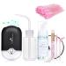 Eyelash Extension Shampoo Kit 60ml Unscented Lash Extension Cleanser with Lash Fan Black Professional Eyelid Foaming Cleanser Paraben & Sulfate Free Non-lrritating Unscented 60ml-Kit(Black)