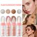 4 Color Fairy Highlight Stick Patting Powder Makeup Kit - Shimmer Body Glitter for Brightening Face, Body, and Lips (SET A) - Buy Online on GoSupps.com