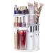 360 Rotating Makeup Organizer, chfine Adjustable Large Capacity Detachable Spinning Cosmetics Organizer with 4 Holder Storage Rack, Lazy Susan Makeup Organizer Makeup Sets (Crystal Clear)