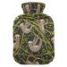 Heat bottles with cover funny sweet sloth heating bag for pain relief for children and adults hot water bed warmers 2 liters