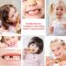 Kids Foam Toothpaste 2Pcs - Low Fluoride Toddler Toothpaste Set for U Shaped Toothbrush - Peach Flavor - Anticavity Foaming Toothpaste for Children's Teeth Cleaning - Buy Online on GoSupps.com