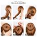 Bouttarro Invisible Hair Nets & U Shaped Pins Set - 50 Mesh Elastic Edge Hair Nets & 40 U Shaped Pins for Ballet Buns, Donut Bun Maker Wig - Light Brown - Buy Online on GoSupps.com