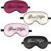 4Pcs Satin Sleeping Mask Set - Soft Blackout Eye Masks with Adjustable Straps for Comfort | Ideal for Sleep Meditation and Travel - Unisex for Women Men & Kids - Buy Online on GoSupps.com