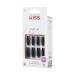 KISS Gel Fantasy Press On Nails - Black Long Square Shape 28 Nails + Glue Manicure Stick & Mini File - Shop Internationally - Buy Online on GoSupps.com