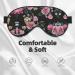 Shop Black Background Rose Soft Sleep Eye Mask | Breathable Eye Patch for Women | Ideal for Travel & Relaxation - Buy Online on GoSupps.com