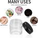 20 Pieces Empty Cream Cans - 40ml Transparent Plastic Containers for Cosmetics & Lip Balm with 3 Mini Black Spatulas | International Shipping - Buy Online on GoSupps.com