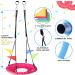 Odoland 24 inch Kids Tree Swing - Pink Saucer Swing for Outdoor Play - 900D Oxford Platform with Hanging Ropes and Turnbuckle - Buy Online on GoSupps.com