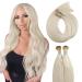 Moresoo Extensions Real Hair Keratin Bonding Extensions Real Hair #60 Platinblond I Tip Hair Extensions Hair extension Real hair blonde silky just 40g/50 strands 22 inch/55 cm 3.i-tip #60