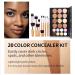 Pure Vie 20 Colors Concealer Palette with 11 Brushes - Full Coverage Camouflage Makeup Kit for Dark Circles, Acne, Contouring - 8 Ounce (Pack of 1) - Buy Online on GoSupps.com