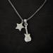 Oralgo Guitar Star Collarbone Chain Necklace | Adjustable Metal Music-Inspired Jewelry for Women - Buy Online on GoSupps.com