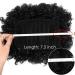 Synthetic Afro Puff Drawstring Ponytail | Short Kinky Curly Hair Bun Extension | 1B# Color | Large Size 90g | Updo Hairpiece Wig Clip in Bun Ponytail Extensions - Buy Online on GoSupps.com