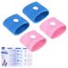 Anti Travel Sickness Bands Wristbands 2 Pairs Motion Sickness Bands for Kids & Adults Natural Acupressure Nausea Relief Wristbands for Car Sea Flying Trip and Pregnancy Morning Sickness Pink+blue