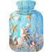 NAANLE Wood Sea Stars Shells Hot Water Bottle 2L - Transparent Large Heat & Cold Therapy for Pain Relief Ideal for Bed Hands & Feet - Buy Online on GoSupps.com