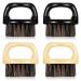 Ankle brush with soft bristles for men 4 pieces of mustache brush for men beard-styling mustache brush with a round handle