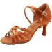 s.lemon Latin dance shoes 3.5cm 5cm 7cm heel practice beginner ballroom salsa Latin shoes for girls women 7cm beige 40 EU