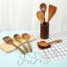 Abizarch 9 Pcs Cooking Cutlery Set with 7 Hooks Teak Wood Kitchen Utensils Set No Scratch Cooking Utensils Set Smooth Finish Cooking Utensils Set for Home Everyday Use ZHAZHAMO(Style 1) - Buy Online on GoSupps.com