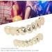 Gag Teeth Hip Hop Teeth Set Alloy Golden False Teeth Decoration Brace for Halloween Costume Party Favors Photos Props  - Buy Online on GoSupps.com
