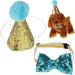 Dog Birthday Hat & Collar Set - Reusable Light Blue Party Accessories for Pets - Perfect for Puppies & Cats - Buy Online on GoSupps.com