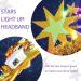Zoestar Light Up Star Headband Gold LED Stars Headbands Glitter Glowing Headpiece Rave Party Costume Hair Accessories for Women - Buy Online on GoSupps.com