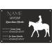 Personalized Horse Shape Stable Bar Sign | 29x19cm Black Glossy Laser Engraved | UV-Resistant & Waterproof | Perfect for Equestrian Decorations - Buy Online on GoSupps.com