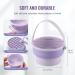 3 in 1 Makeup Brush Cleaner Bowl & Mat - Silicone Brush Cleaning Tool for Storage & Air Dry | Purple Makeup Organizer - Buy Online on GoSupps.com