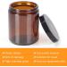 SHiZAK 240ml 8 oz Amber Round Glass Jars with Black Lids Great Perfect for Cosmetics and Face Cream Lotion and Personal Care Products and more (Pack of 12) - Buy Online on GoSupps.com