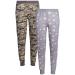 Only Girls Active Sweatpants  2 Pack Athletic Yummy Joggers with Pockets for Girls (Sizes: 7-14) Camo Stars/Grey Stars 12