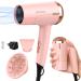 Travel Diffuser Hair Dryer PRITECH Dual Voltage Hair Dryer with Diffuser Foldable Mini Compact Blow Dryer with Concentrator 1200W Hairdryer Professional with European Plug for Worldwide Use