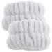 jojofuny Lot de 2 Bracelets de Lavage du Visage en Flanelle Douce Grise Bracelets lastiques Confortables pour Poignet Accessoires Pratiques Anti- claboussures pour Soins du Visage