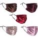 HABAC STUDIO Pack of 5 Satin Silk Face Masks Reusable Cover Bandana Balaclavas Face Masks Washable UK Black Face Mask with Nose Wire Pleated Face Mask for Women Men Adjustable. Reds - Buy Online on GoSupps.com