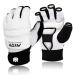 Fitst4 Sports MMA gloves boxing gloves padded training gloves box bag sandbag kickboxing martial arts taekwondo sparring with wrist protection for men white m