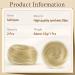 Sofeiyan Mini Claw Clip Hair Bun Extension - Cat Ears Updo Space Bun Accessory - Golden/Bleach Blonde Mix - 2PCS - Buy Online on GoSupps.com
