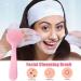 Manual Facial Cleansing Brush - Silicone Manual Facial Cleansing Brush - Manual Facial Cleansing Brush Skin Friendly Waterproof Face Cleaning Scrubber Pink - Buy Online on GoSupps.com