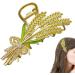 Rhinestone Claw Clip Large Rhinestone Hair Clips Hairgrips For Women - Metal Elastic Headwear Wheat Non Slip Alloy Shiny For Parties Bun Decoration Weddings Ponytails Braids Thin Thick Hair Tristo 7# Barley Ear Clip - Buy Online on GoSupps.com